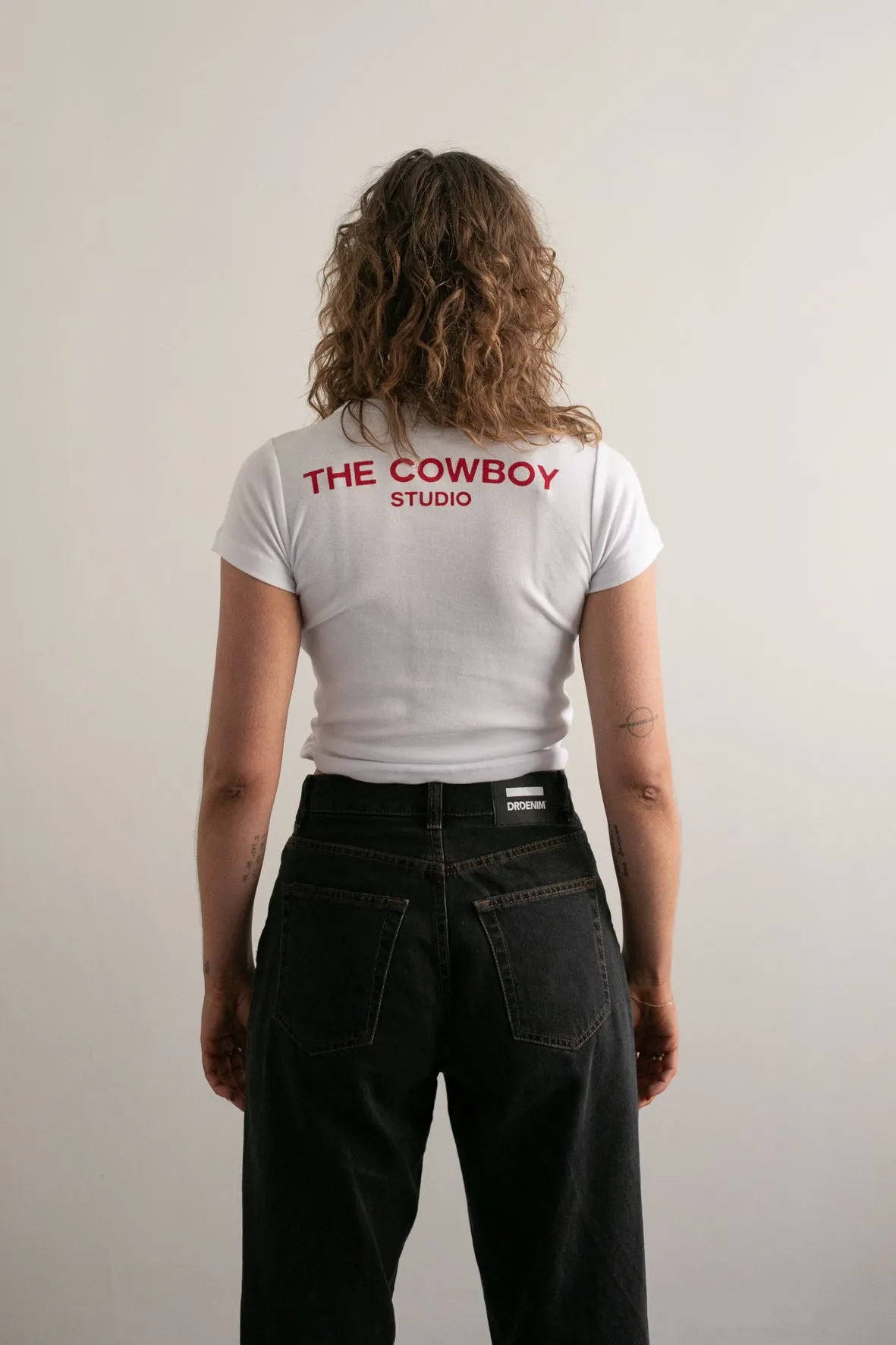 The Baby Tee - White/Red