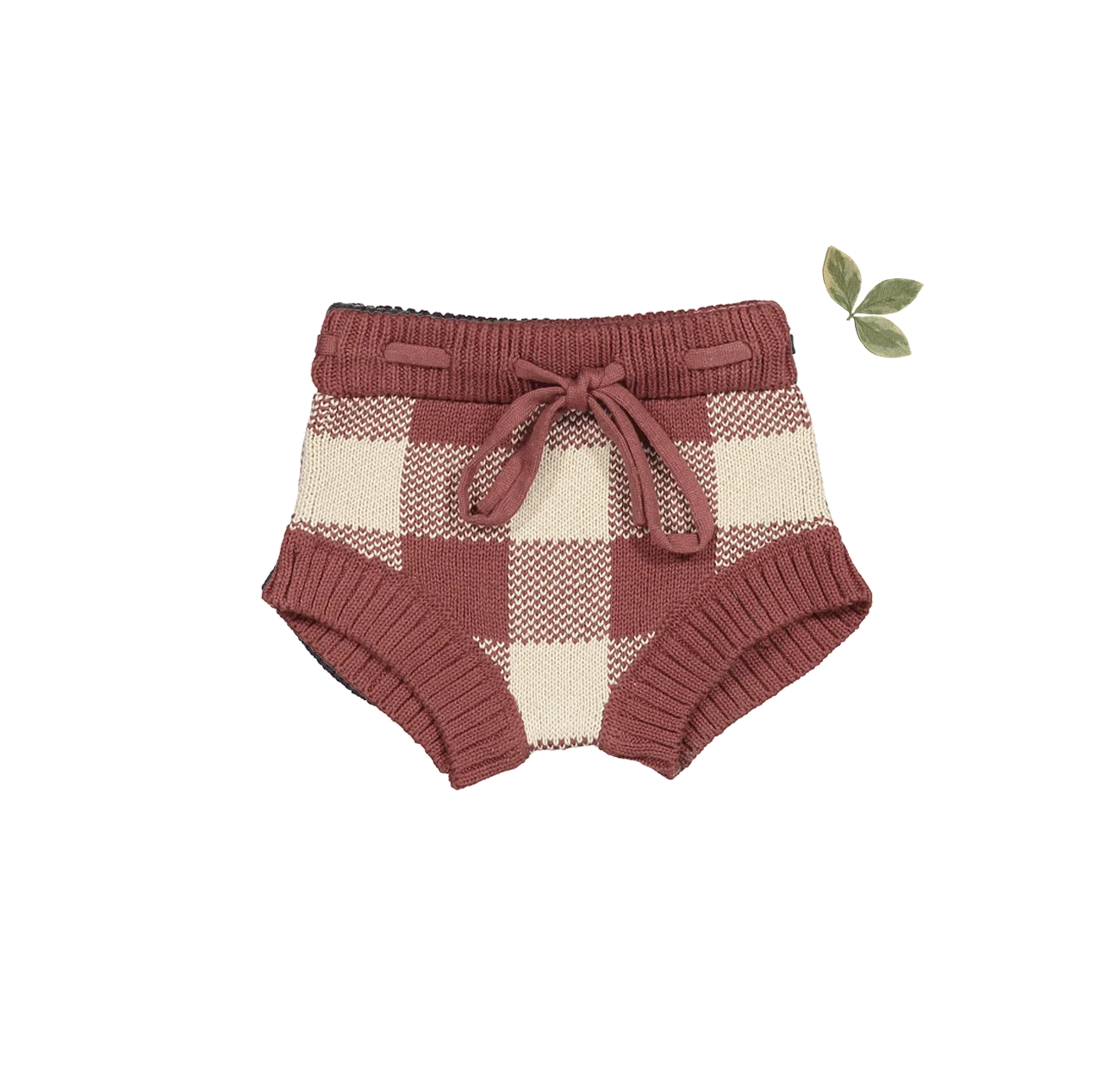 The Gingham Knit Bloomer - Rosewood