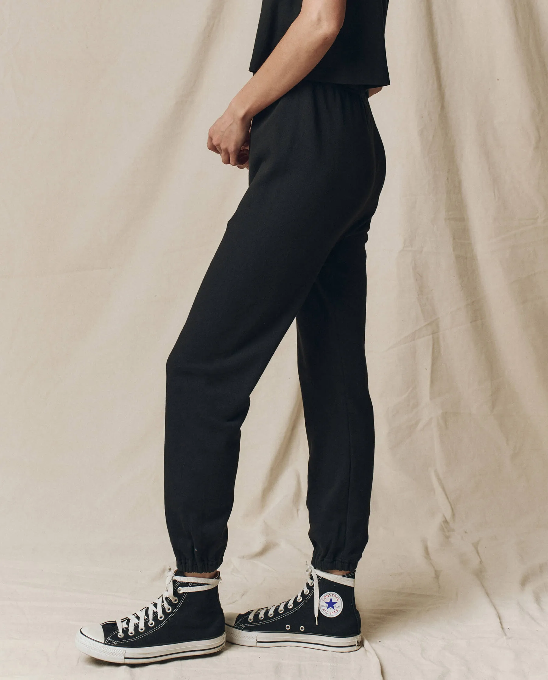 The Stadium Sweatpant. Solid -- Almost Black