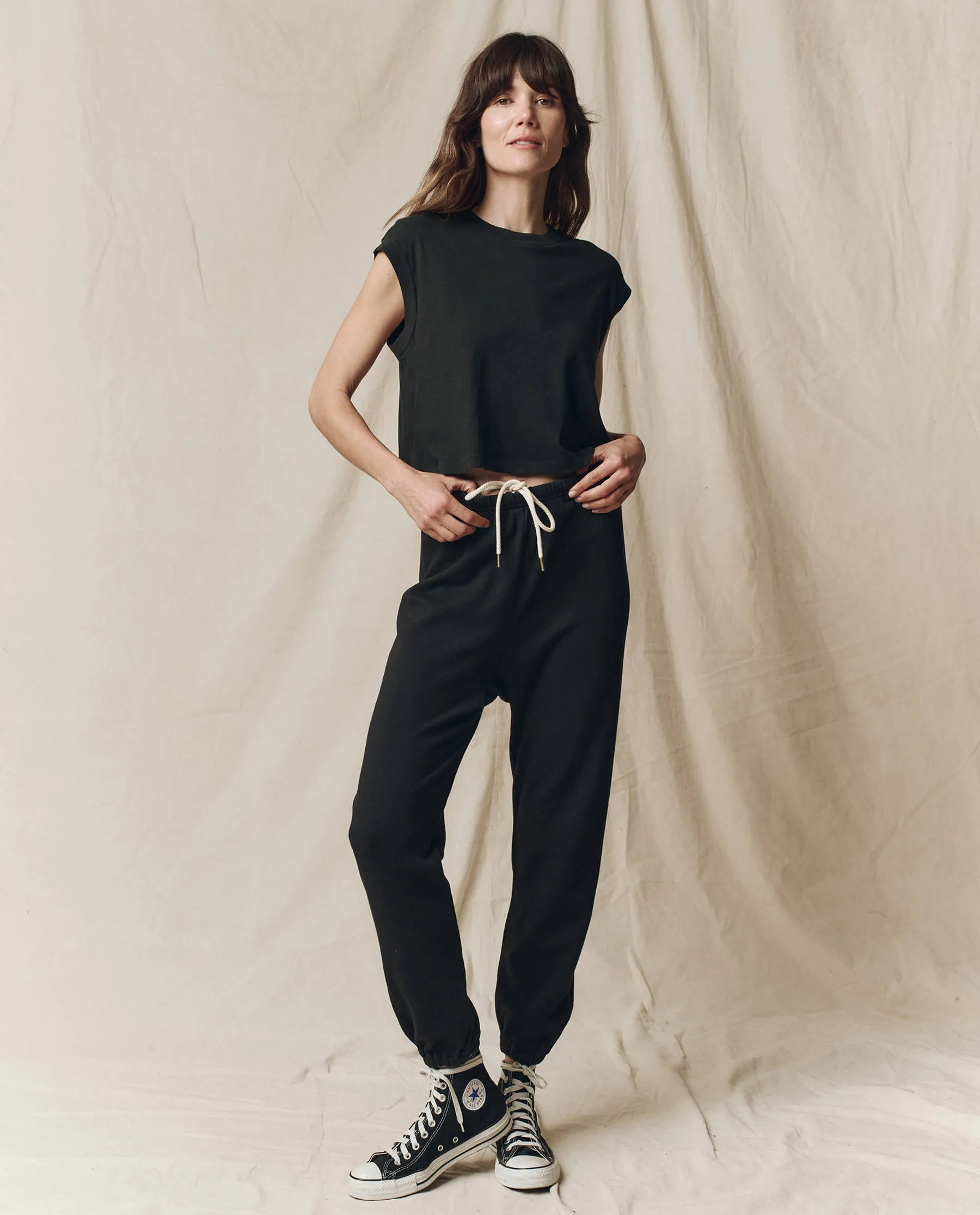 The Stadium Sweatpant. Solid -- Almost Black
