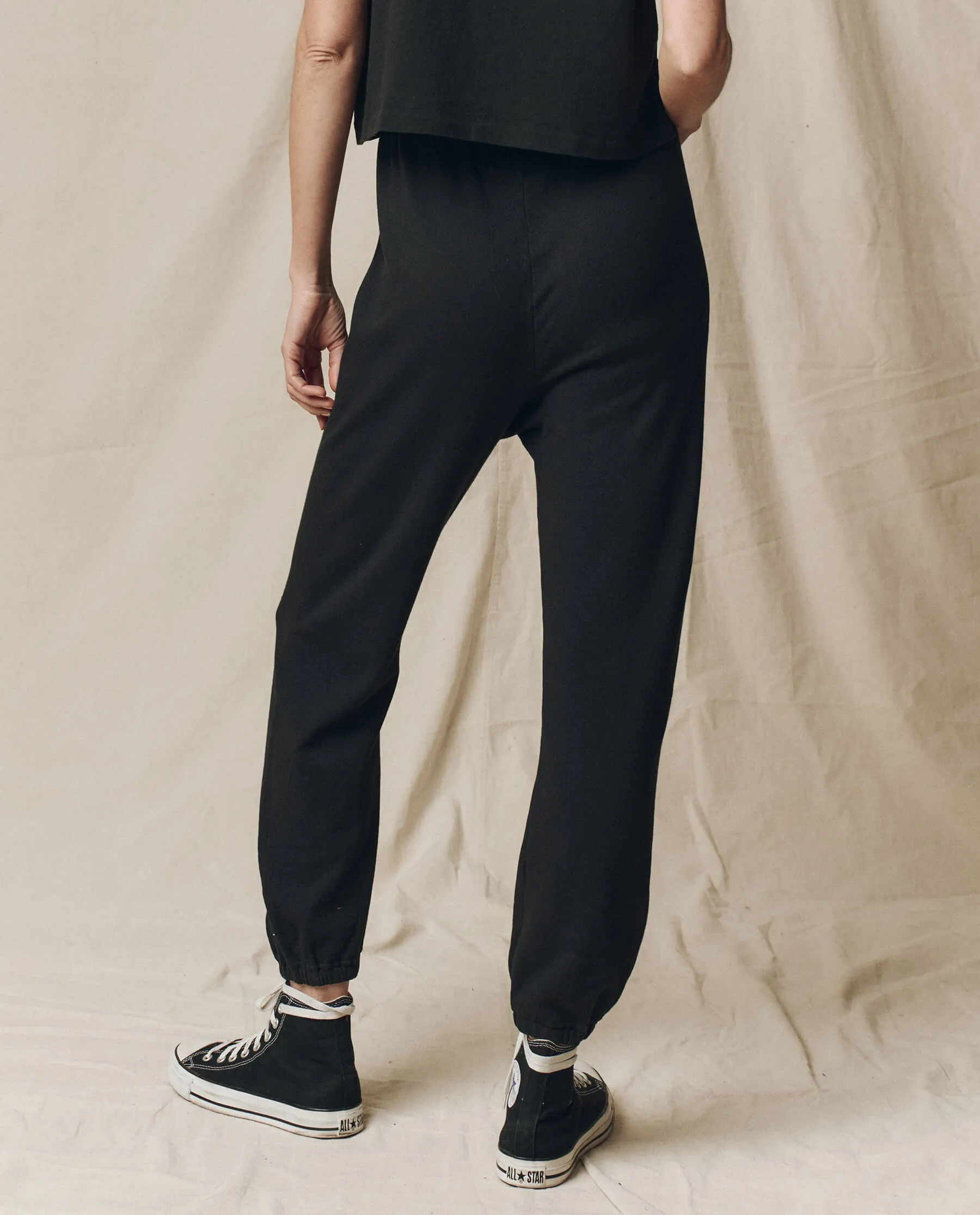 The Stadium Sweatpant. Solid -- Almost Black