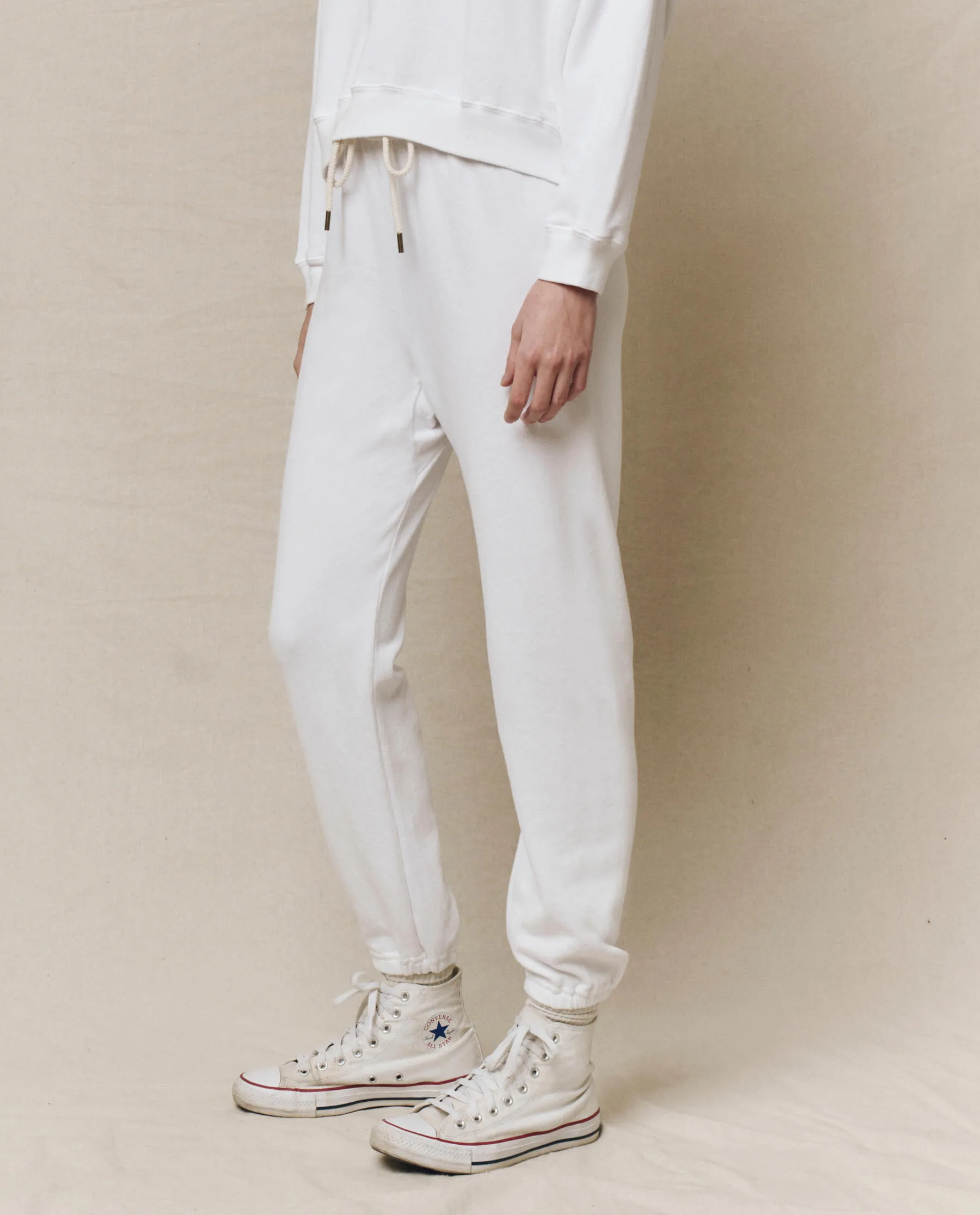 The Stadium Sweatpant. Solid -- True White