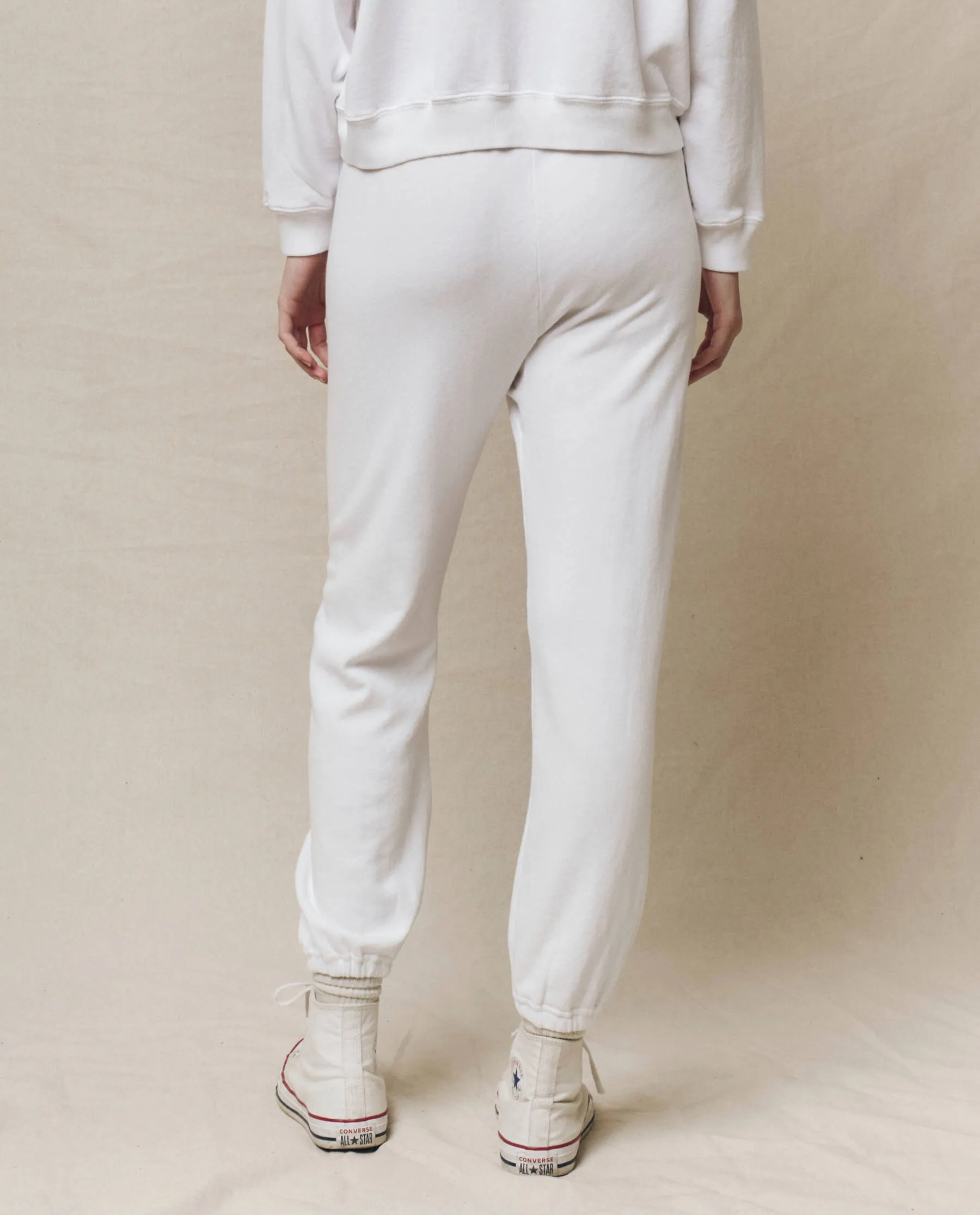 The Stadium Sweatpant. Solid -- True White