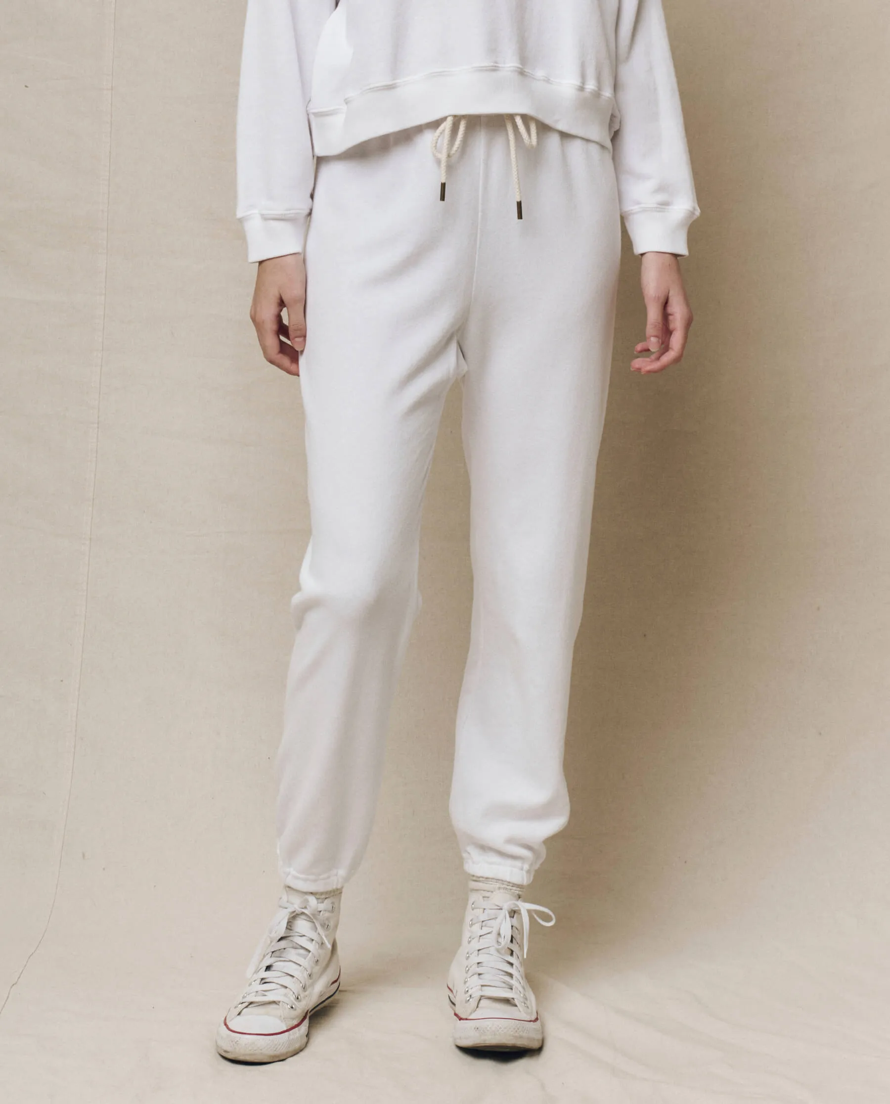 The Stadium Sweatpant. Solid -- True White