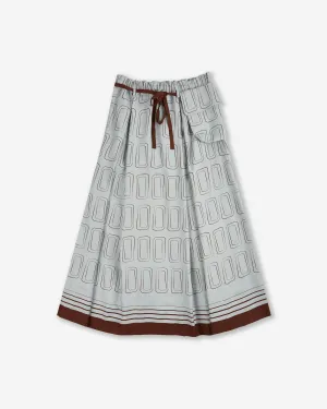 Viscose twill skirt
