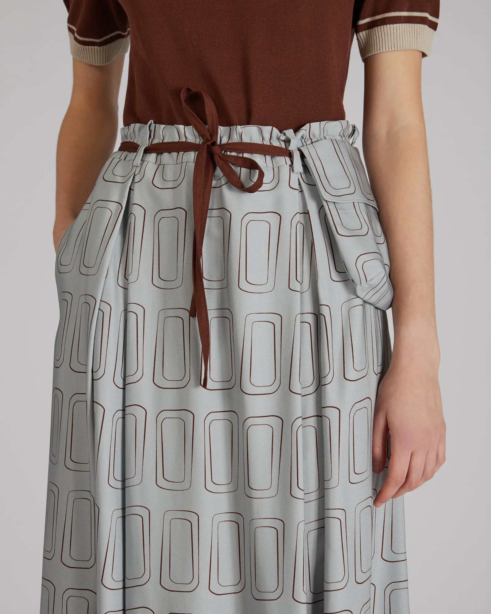 Viscose twill skirt
