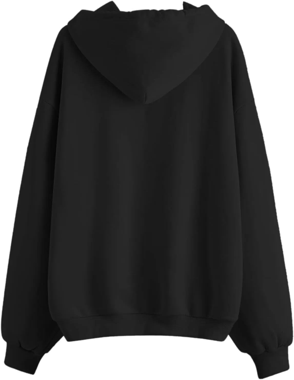 Women Oversized Hoodies Sweatshirts Solid Zipper Long Sleeve Jacket Tops Pullover Drawstring Trendy Outfit with Pocket