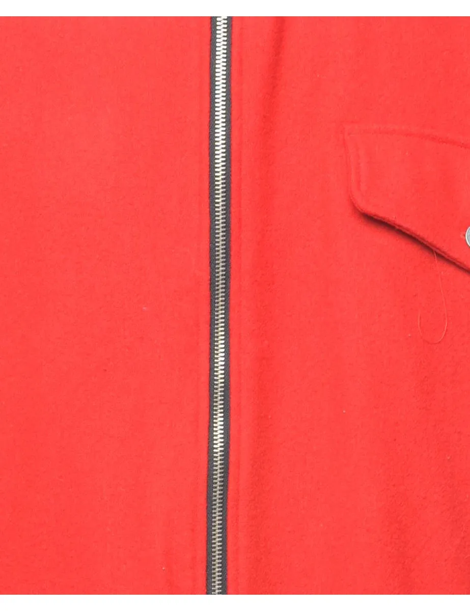 Zip-Front Red Classic Jacket - L